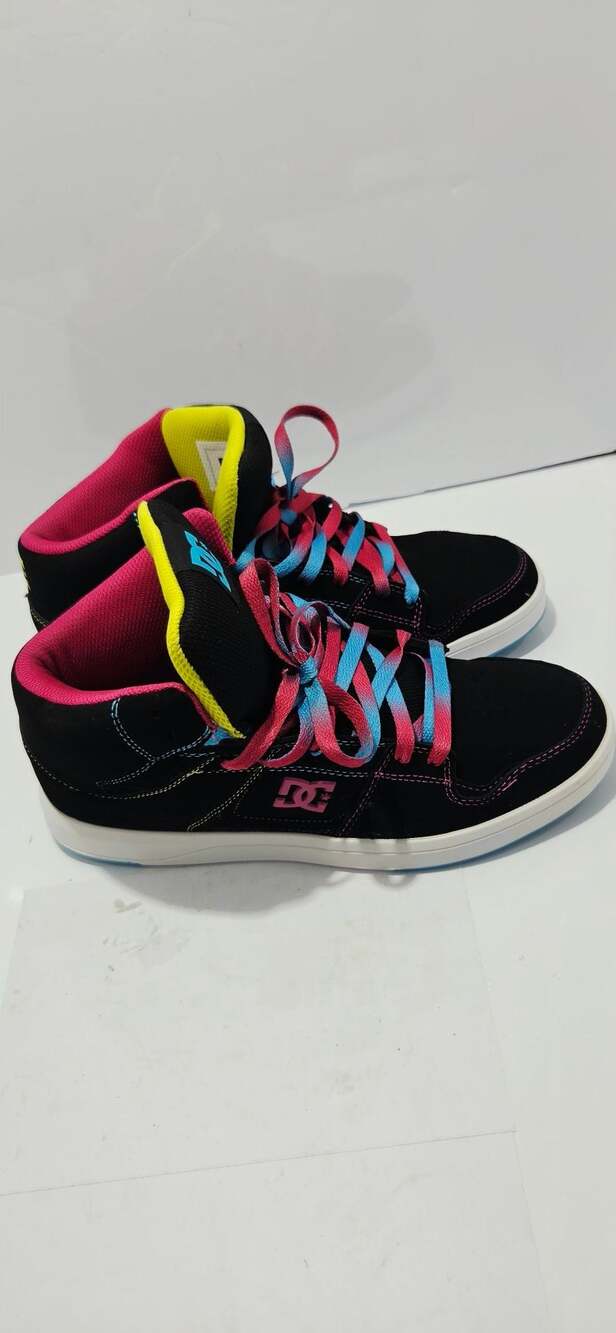 Women's DC Shoes Cure Hi Top Multi Color Skate Shoes Size 11 - Picture 2 of 7